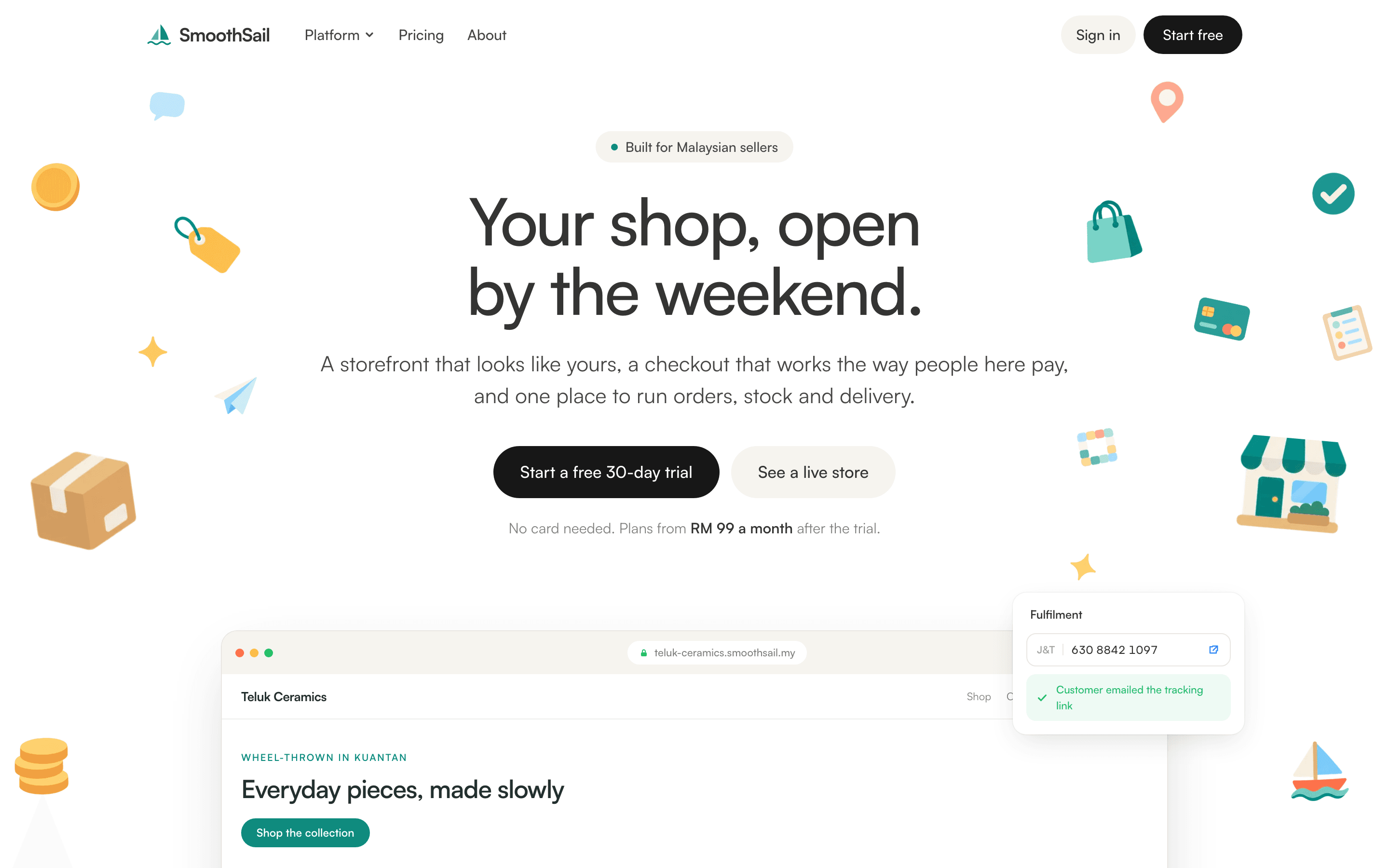 The SmoothSail marketing site